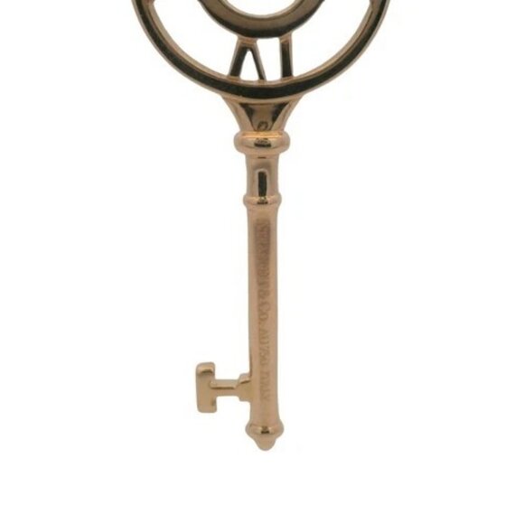 Tiffany & Co Atlas Collection Solid 18kt Rose Gold and Diamond Atlas Key Pendant - Picture 3 of 3